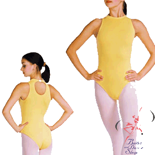 High Collar Tank Leotard with Key Hole Back by Ting